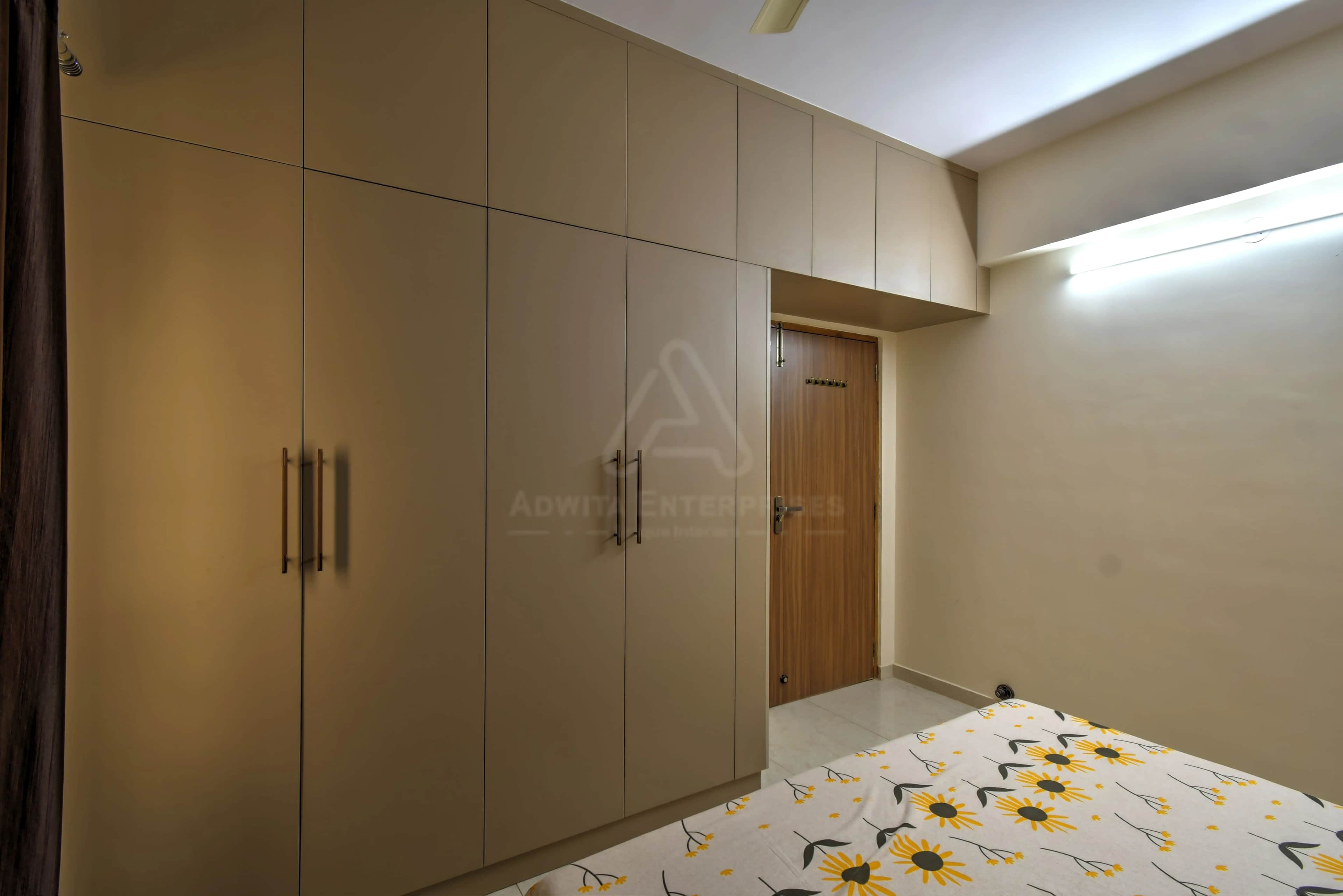 Bedroom with modern furniture and decor