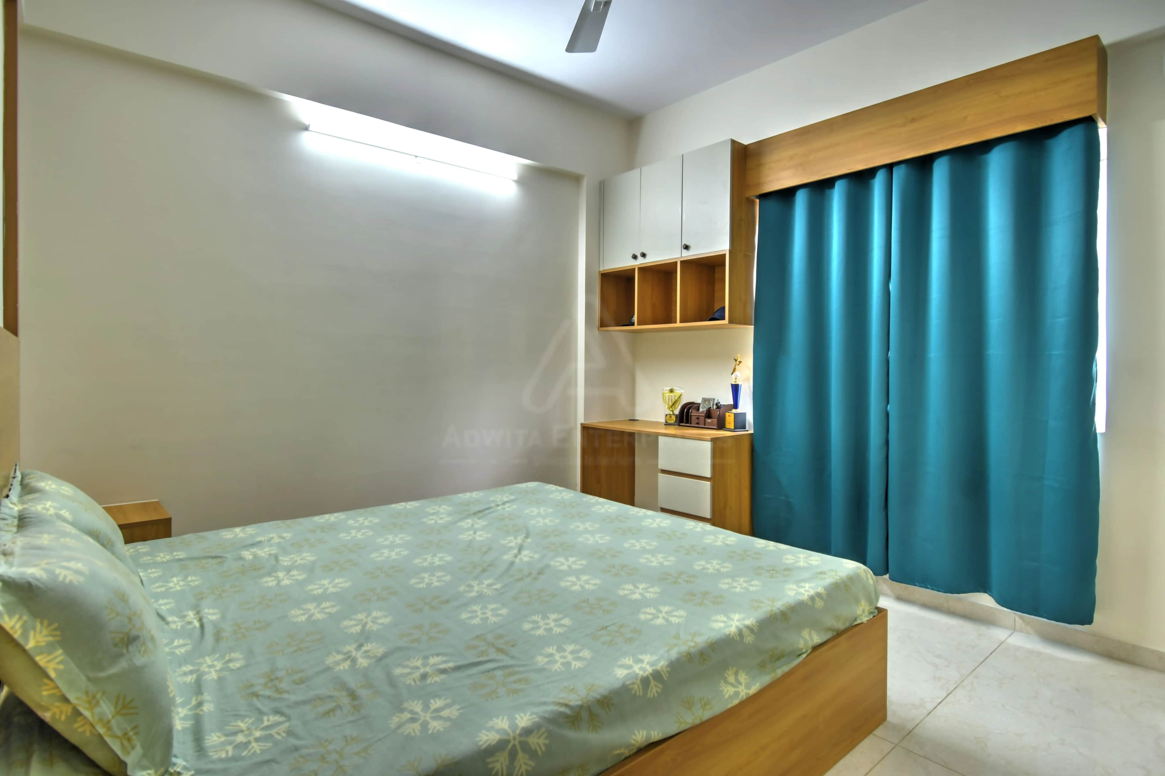 Bedroom with modern furniture and decor